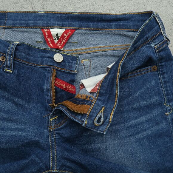 Lucky Brand Jeans Womens Size 6 Short Blue Low-Rise Charlie Baby Boot 30" Inseam - Picture 2 of 16